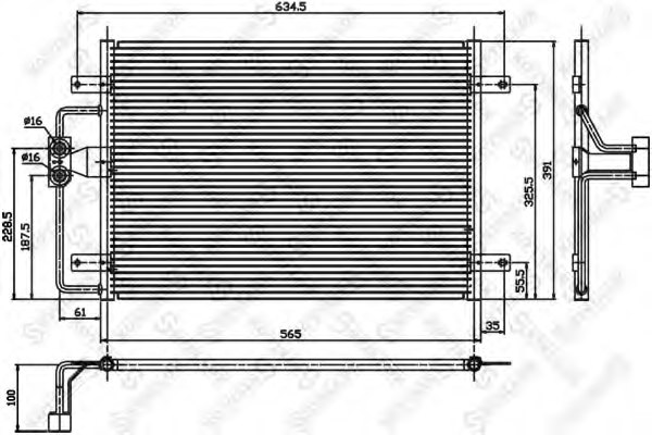 STELLOX 10-45012-SX Condenser, air conditioning